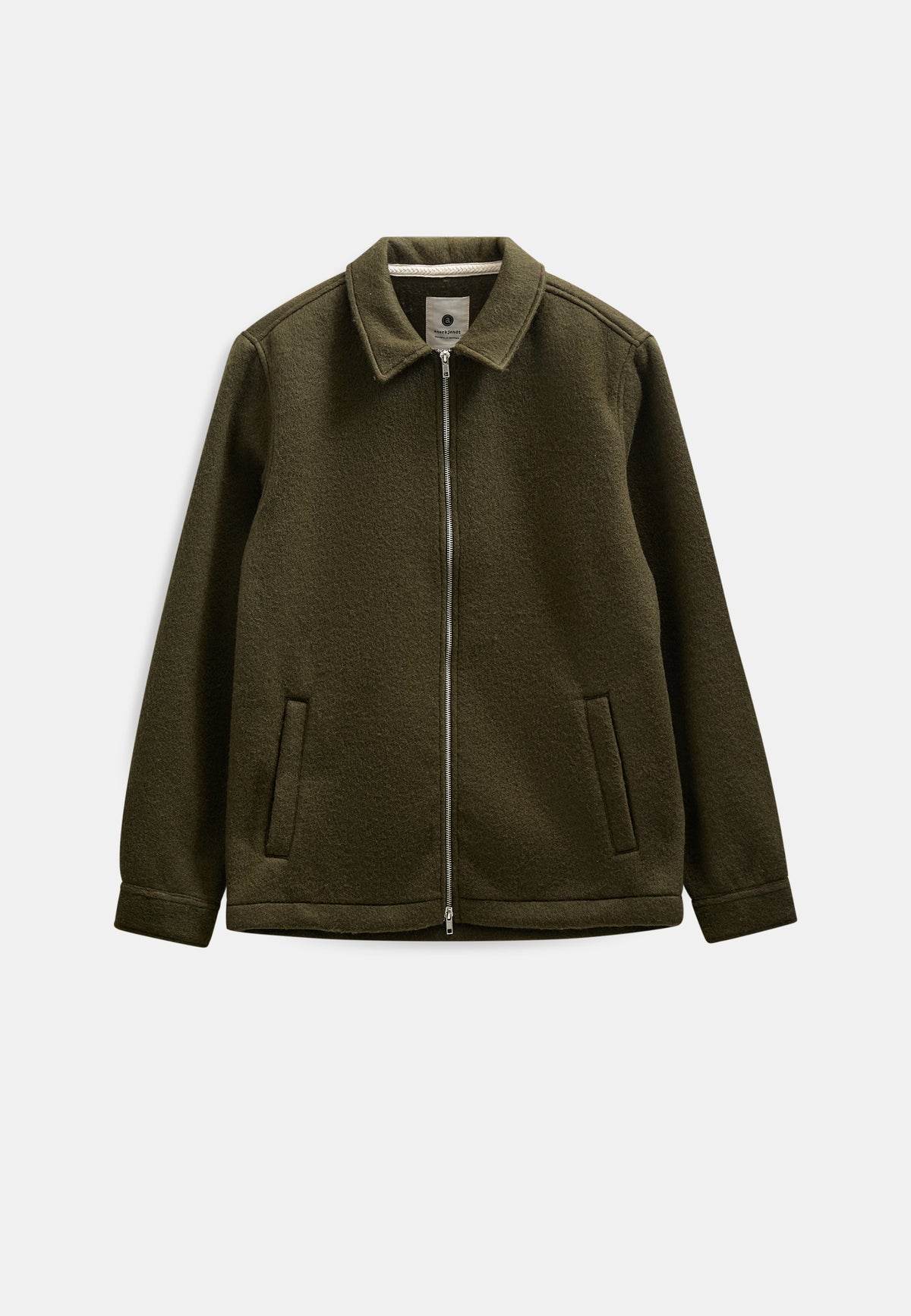AKHANKY BOILED WOOL OVERSHIRT - Forest Night