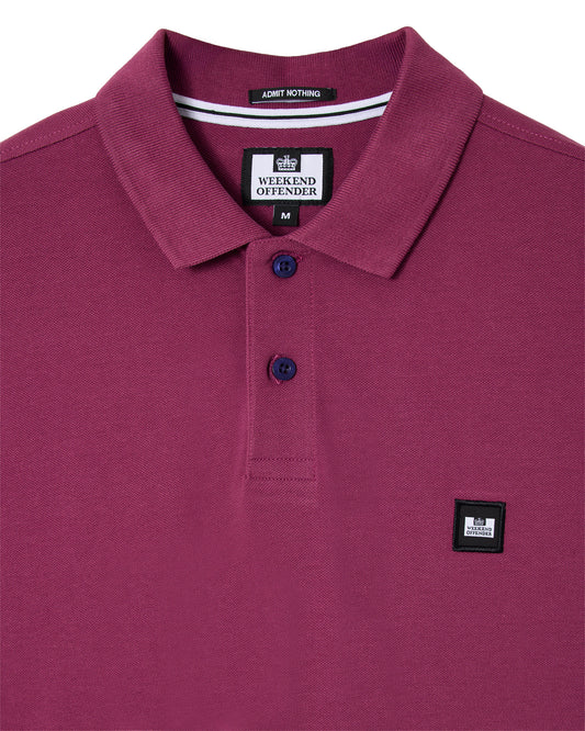 Weekend Offender Heathcote Polo Piqué Kirsch – Admit Nothing