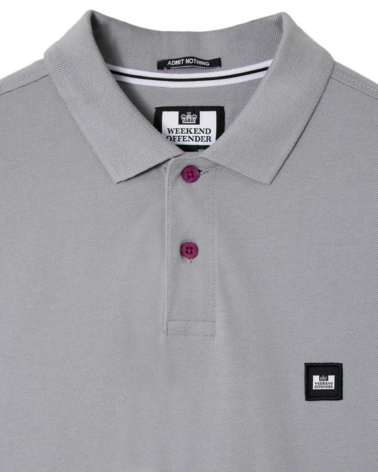 Weekend Offender Heathcote Polo Piqué Grigio Smokey – Admit Nothing