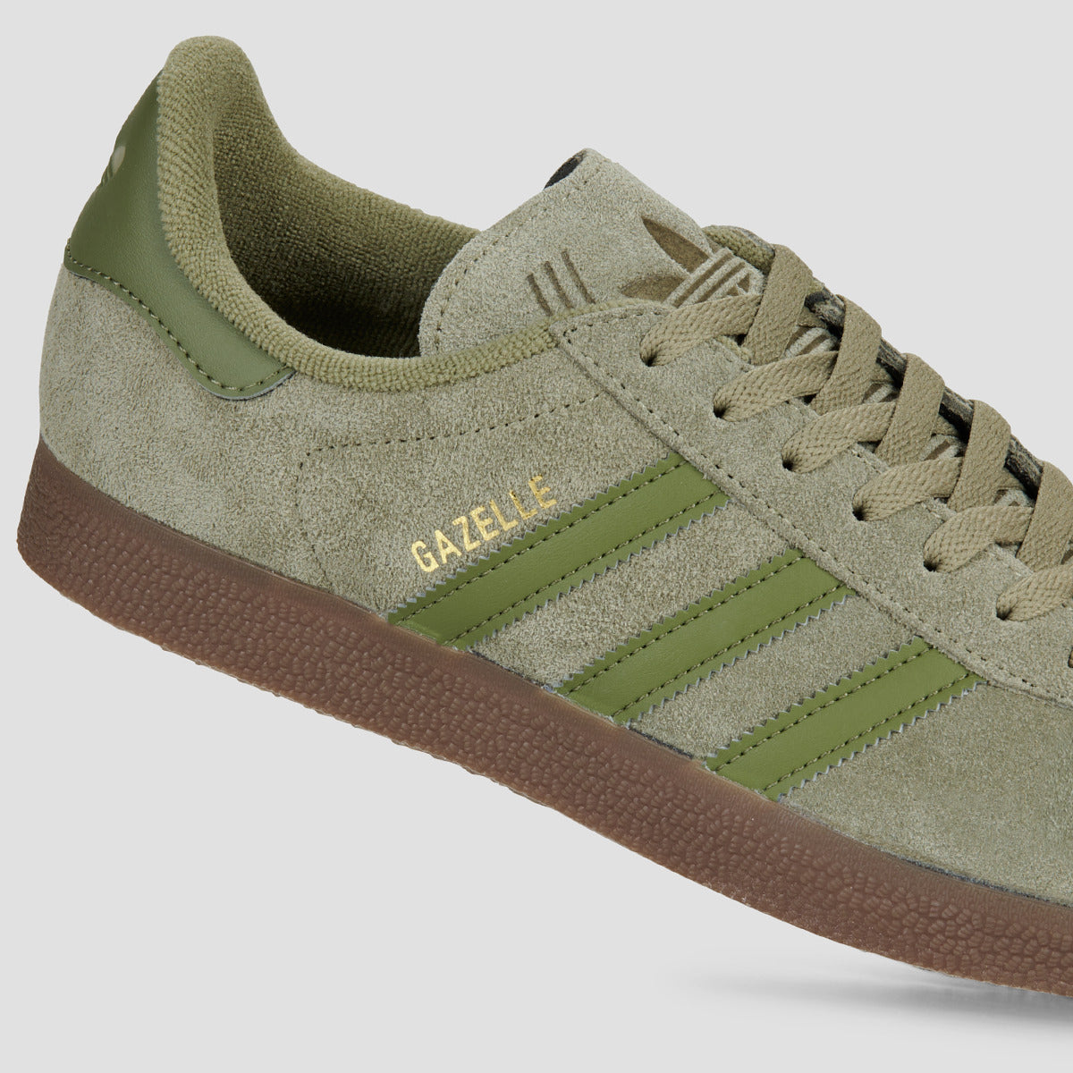 Adidas Gazelle - Olive / Dark Olive / Gum