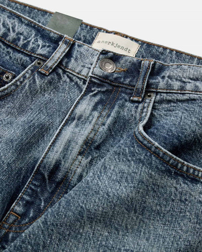 Anerkjendt AKJustin Jeans Medium Blue Marble — Jeans Uomo Straight Fit