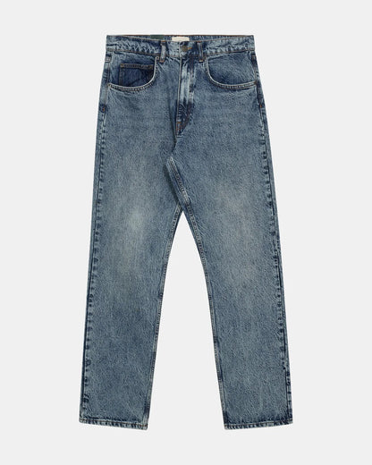 Anerkjendt AKJustin Jeans Medium Blue Marble — Jeans Uomo Straight Fit