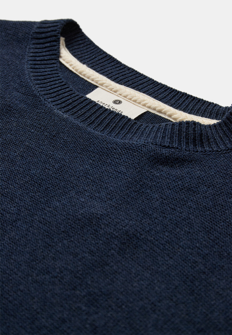 Anerkjendt AKEBBE Maglione Uomo Sky Captain - Cotton Silk Knit