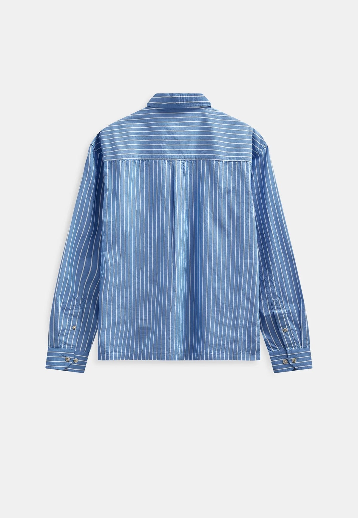 AKOTTO POPLIN STRIPE LS SHIRT - Light Blue