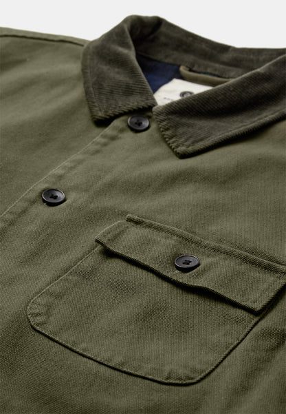 Anerkjendt AKBASTIAN Canvas Jacket — Forest Night