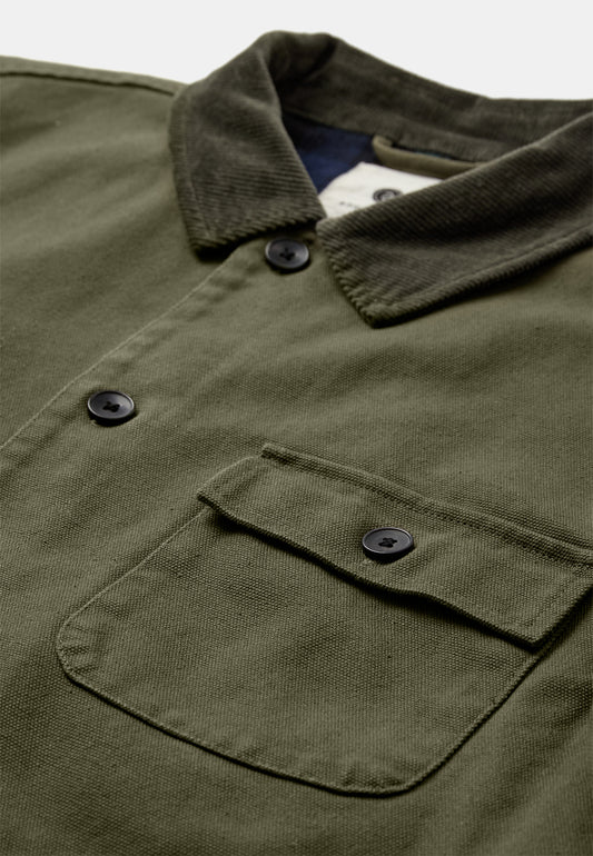 Anerkjendt AKBASTIAN Canvas Jacket — Forest Night