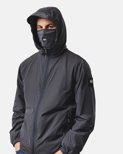 Giacca in pile foderata da tecnico blu navy