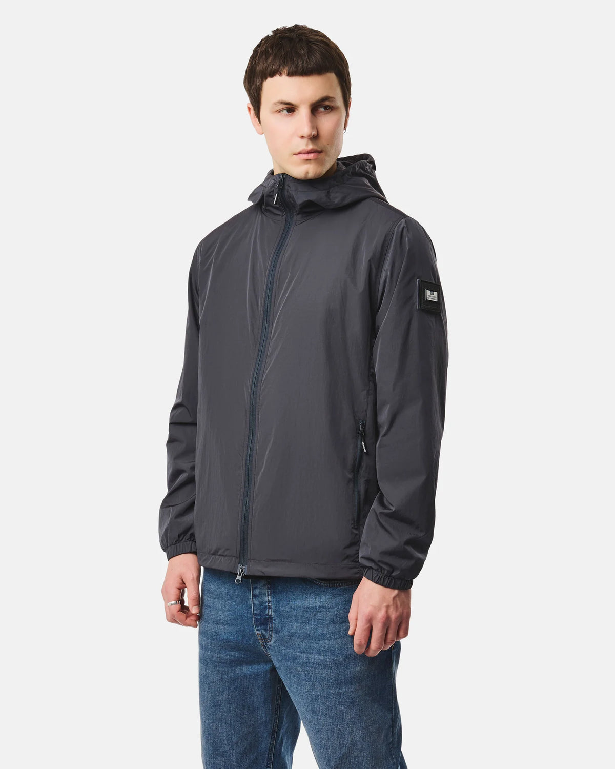 Giacca in pile foderata da tecnico blu navy