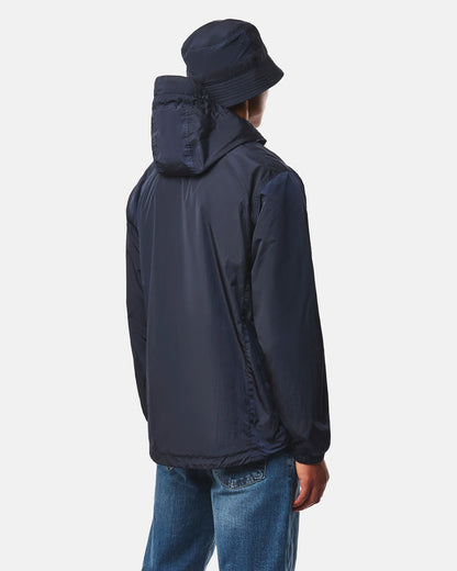 Giacca in pile foderata da tecnico blu navy