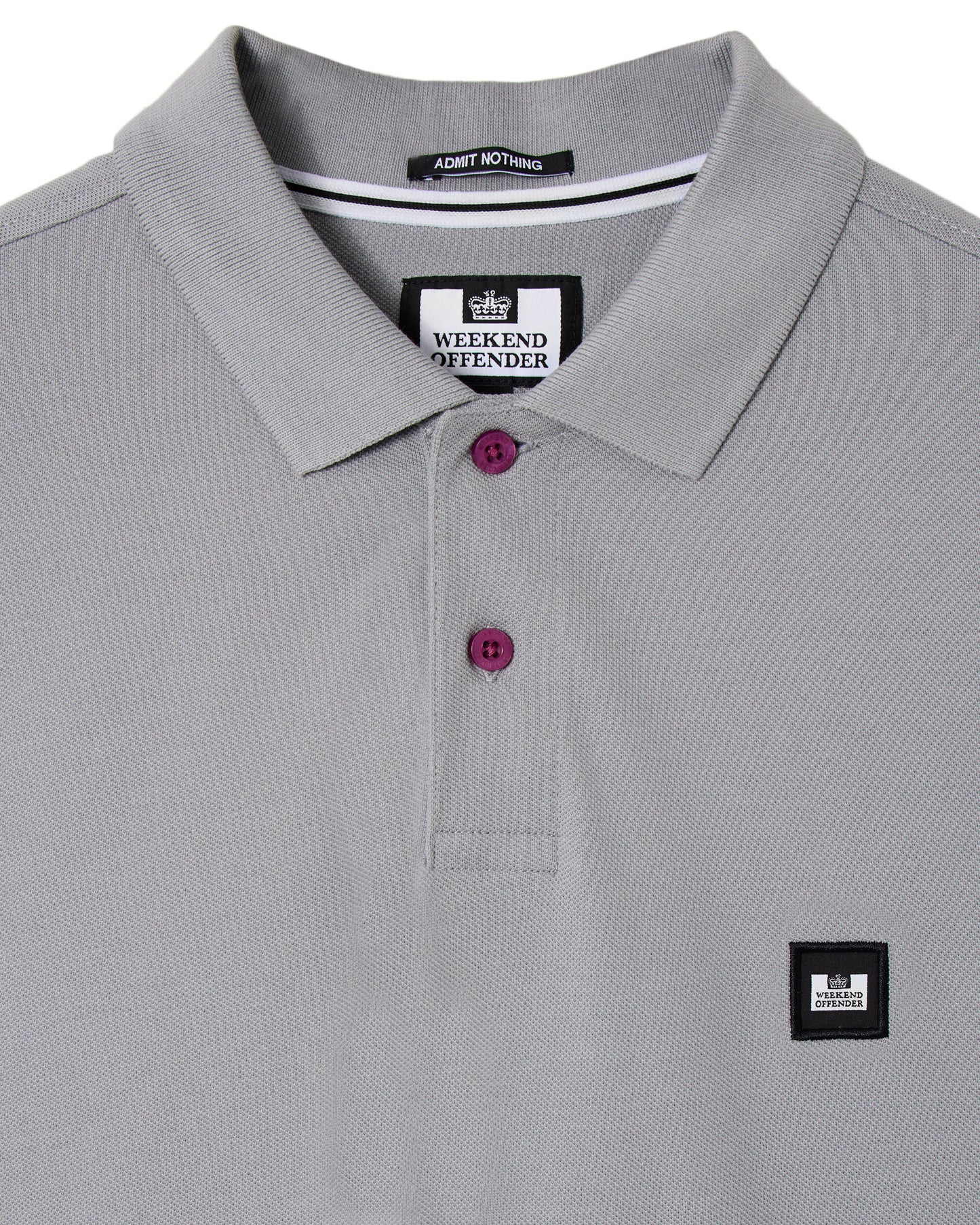 Weekend Offender Heathcote Polo Piqué Grigio Smokey – Admit Nothing
