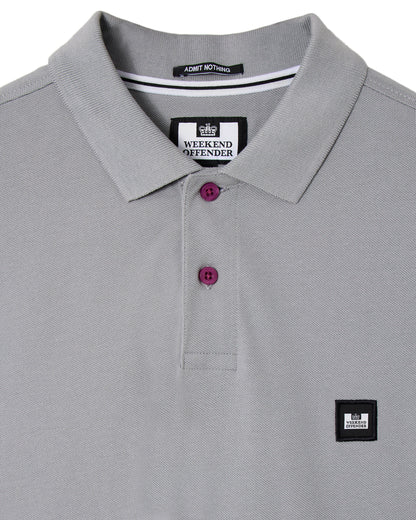 Weekend Offender Heathcote Polo Piqué Grigio Smokey – Admit Nothing