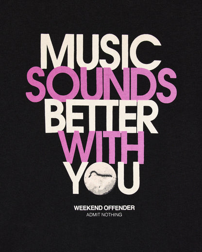 Weekend Offender Bangalter T-Shirt Nera – Music Sounds Better With You