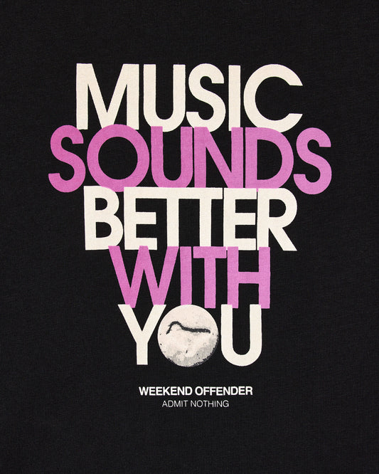 Weekend Offender Bangalter T-Shirt Nera – Music Sounds Better With You