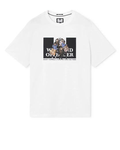 T-shirt Aka colore bianca