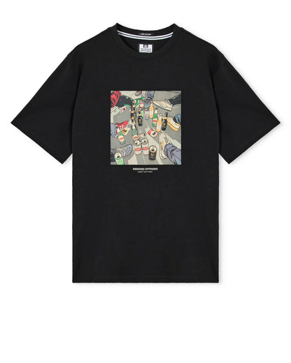 T-shirt grafica Imbibo nera