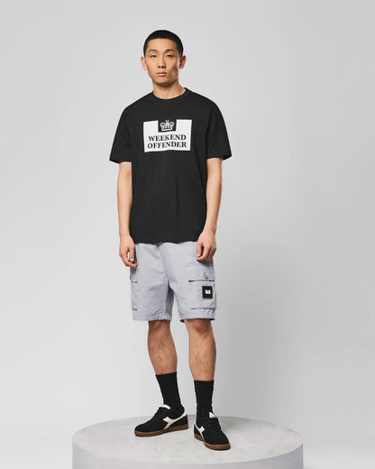 Weekend Offender Scopello Cargo Shorts Uomo - Black | Streetwear Terrace