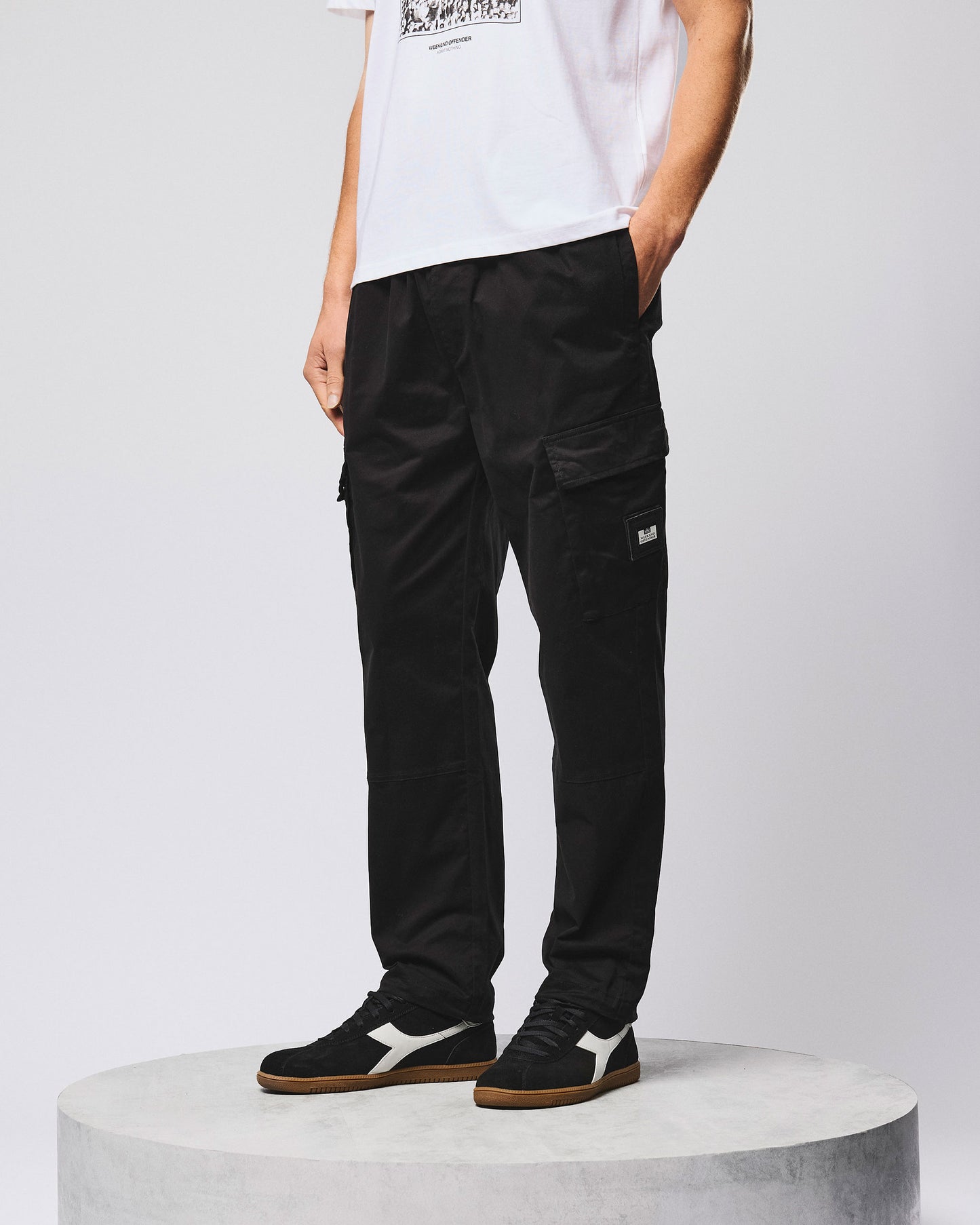 Weekend Offender Eldon Cargo Pants Uomo - Black | Streetwear Terrace
