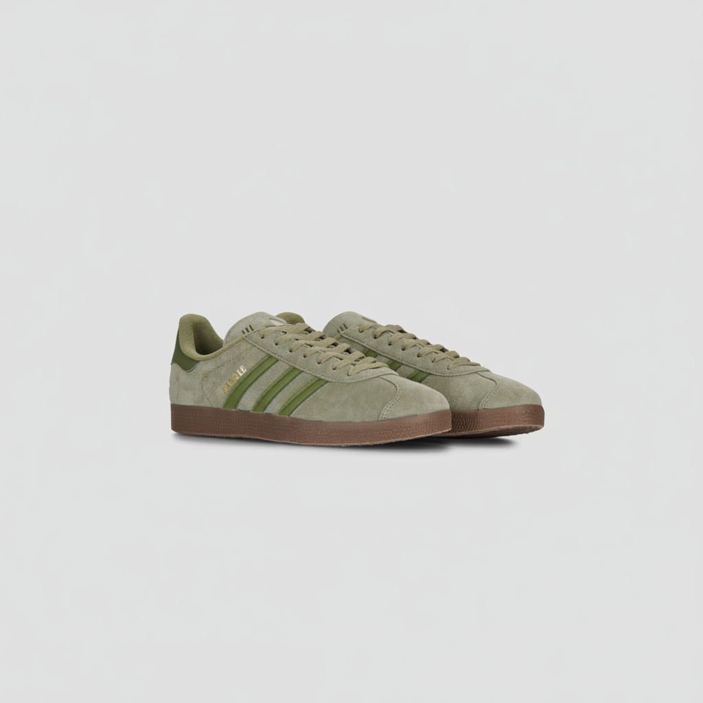 Adidas Gazelle - Olive / Dark Olive / Gum